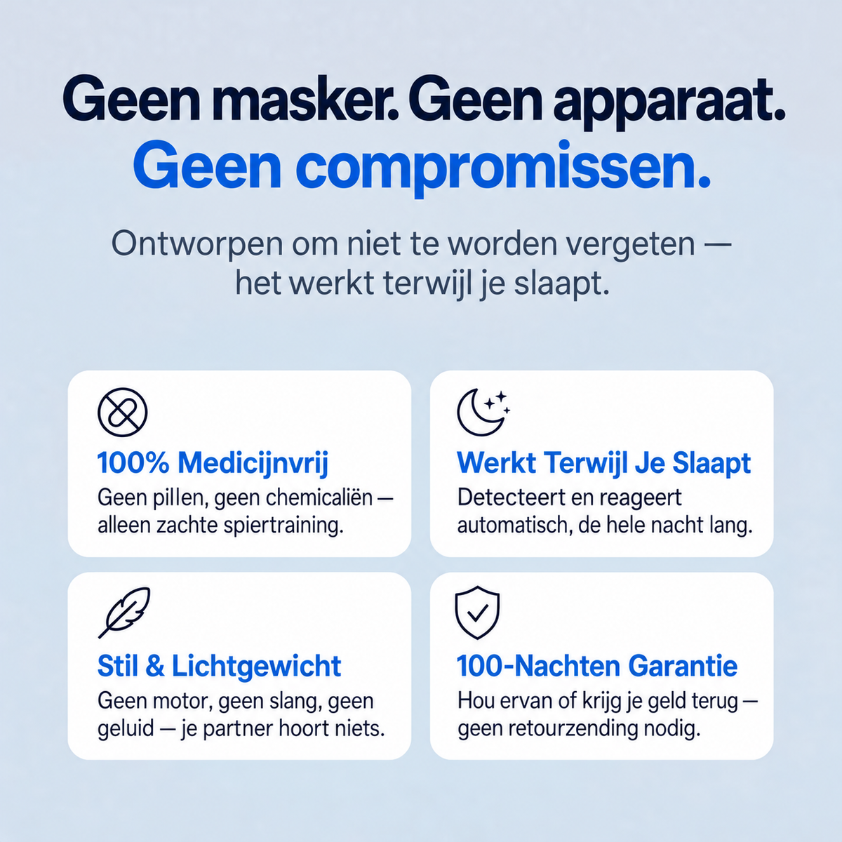 SleepEase Pro — Elimineert snurken en slaapapneu